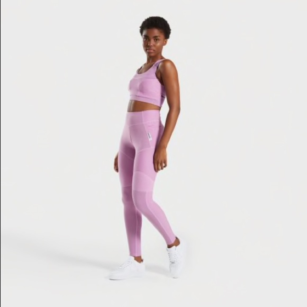 NEW Gymshark True Texture Sports Bra, Pink, size S - Picture 5 of 6